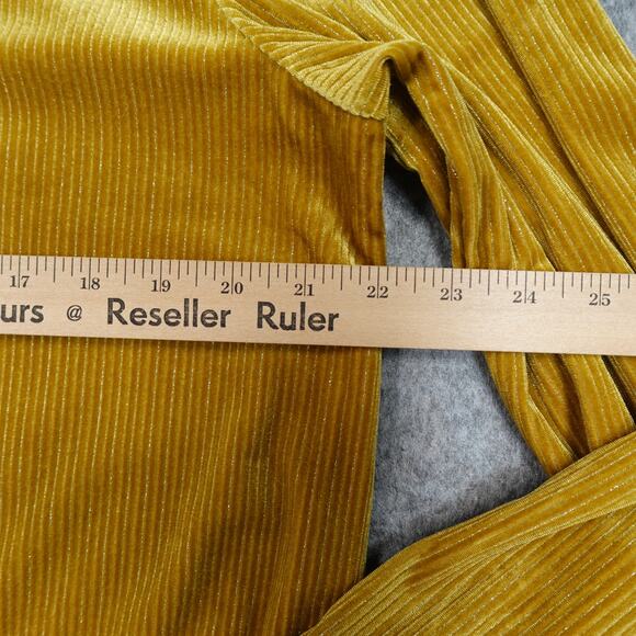 Soft Surroundings Top Womens Large Tunic Button Front Corduroy Gold Mustard Fall - Picture 7 of 9
